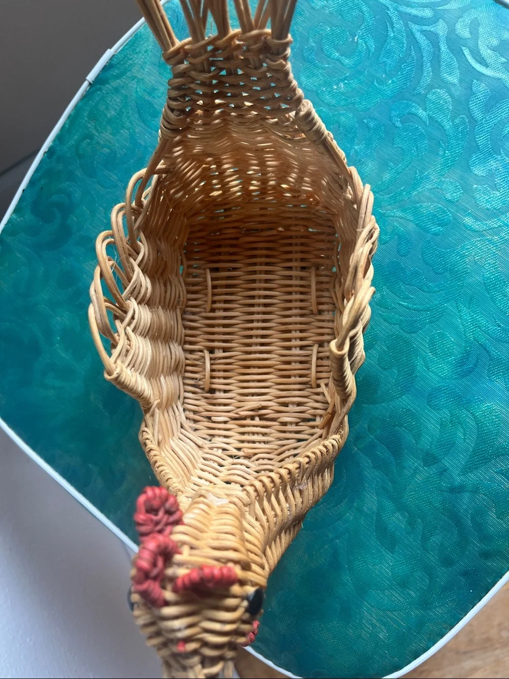 Original Vintage Chicken Wicker Basket